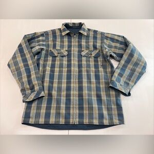 Vintage Patagonia reversible fjord flannel jacket RARE Blue Green Pearl mens L